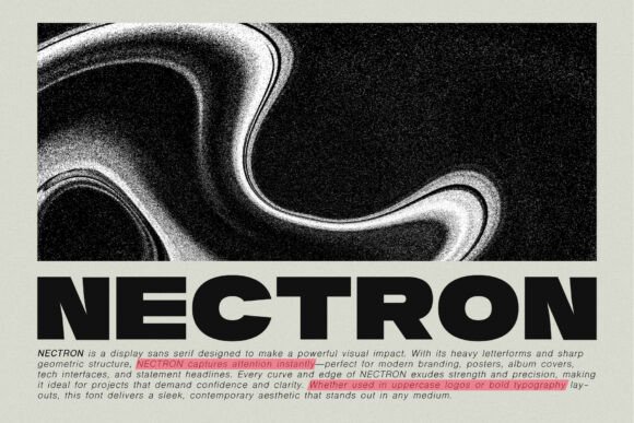 Nectron: A Display Font That Commands Attention