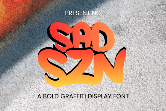 Sad Szn Display Font: The Bold Graffiti Typeface for Handmade Products