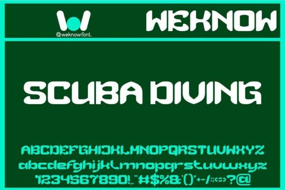 Scuba Diving Font Review